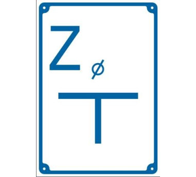 Tabliczka oznaczeniowa z aluminium "Z"